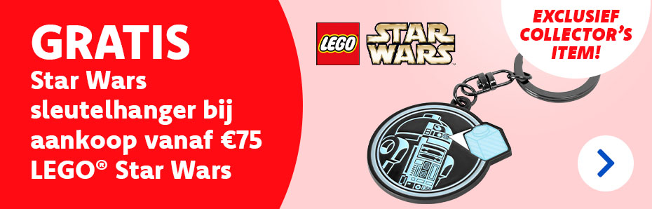 Maak je LEGO® Star Wars verzameling compleet! Ontvang een exclusieve Star Wars sleutelhanger gratis bij aankoop van €75+ aan LEGO® Star Wars bij DreamLand. 