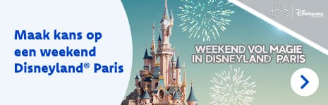 Maak kans op een Weekend vol Magie in Disneyland® Paris of 1 van de 50 Disney-pakketten. Deelnemen kan nog t.e.m. 25/6/2023.