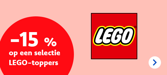 Nog t.e.m. 11 juni profiteer je van 15 % korting op een mooie selectie LEGO-toppers! Ontdek ze allemaal in je DreamLand-winkel of op dreamland.be!