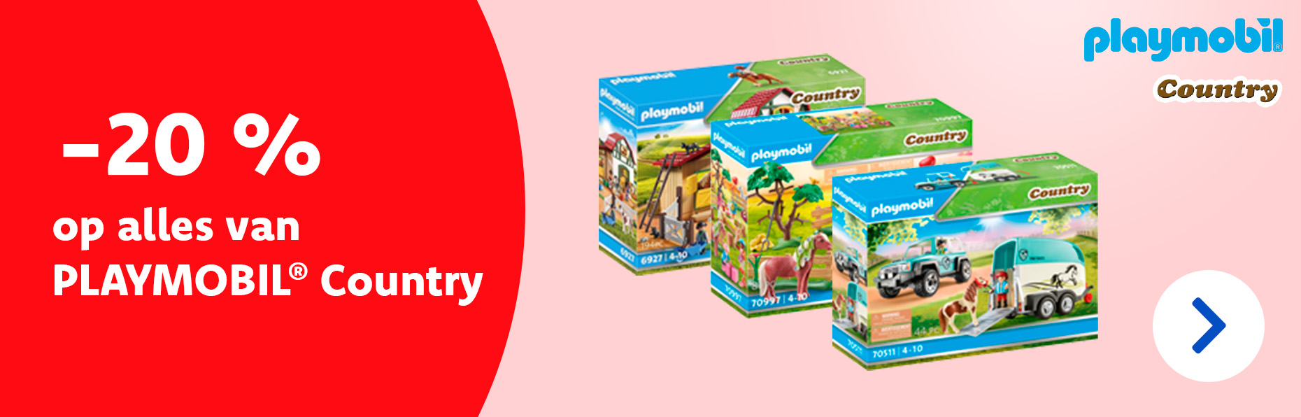 -25 % op alles van Playmobil Country bij aankoop vanaf 2 stuks