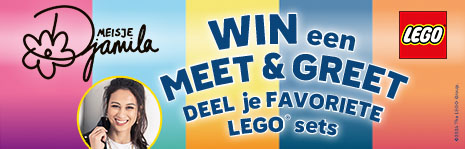 Doe mee aan de LEGO® wedstrijd bij DreamLand en maak kans op het winnen van je 4 favoriete LEGO® dozen en een exclusieve Meet & Greet met Djamila!