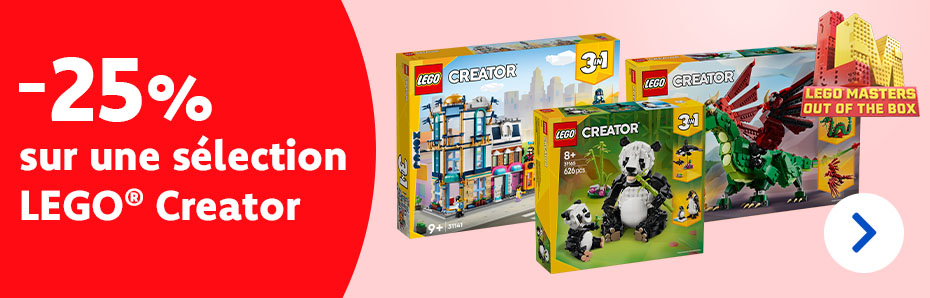 -25 % sur une sélection de LEGO® Creator 3 en 1
