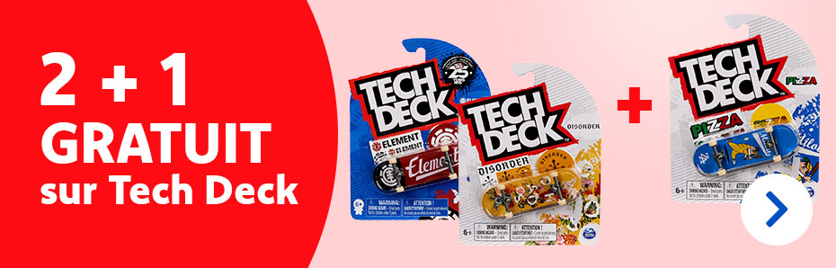 2 + 1 GRATUIT sur Tech Deck