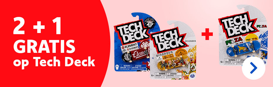 2 + 1 GRATIS op Tech Deck