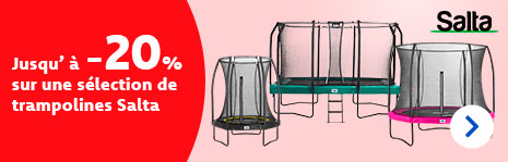 Jusqu’ à -20% sur une sélection de trampolines de Salta