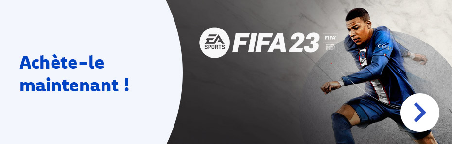 Grâce à l’HyperMotion 2.0, FIFA 23 est plus réaliste que jamais, dès le premier coup de sifflet. Et pour la première fois, le jeu met aussi les clubs féminins à l’honneur. Ne sois pas hors-jeu, procure-toi FIFA 23 !