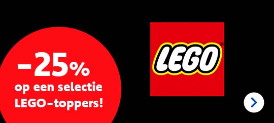 Krijg t.e.m. 4/12 25 % korting op LEGO-toppers. Kies je favorieten in je DreamLand-winkel of op de webshop en doe je voordeel.