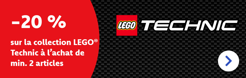 Bénéficie de 20 % de réduction sur toute la collection LEGO® Technic du 26/9 au 2/10/2022 inclus.