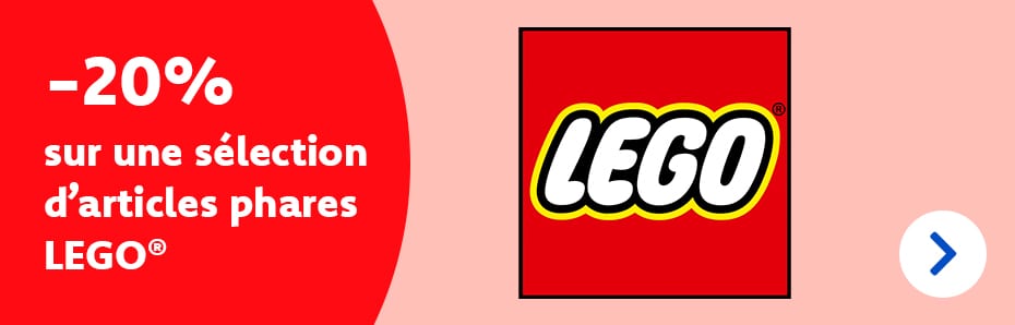 Jusqu'au 31/7/2022 inclus, tu profites de 20 % de réduction sur une belle sélection d’articles phares LEGO® à l’achat de min. 2 articles ! Découvre vite tous les articles dans ton magasin DreamLand ou sur dreamland.be !