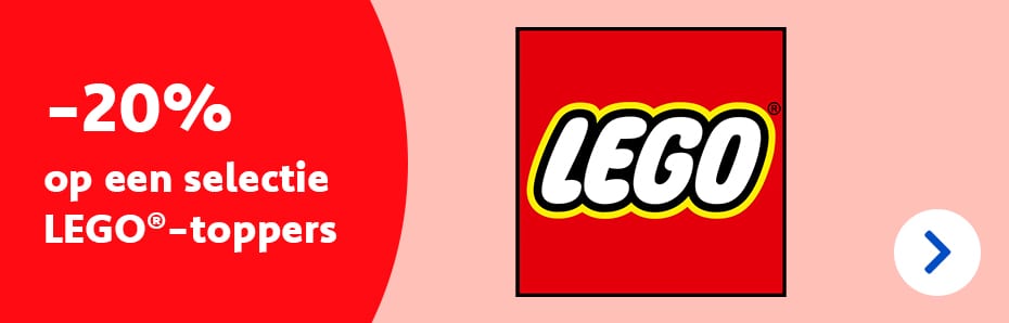 Nog t.e.m. 17/7/2022 profiteer je van 20 % korting op een mooie selectie LEGO® toppers bij aankoop vanaf 2 stuks! Ontdek alle toppers in je DreamLand-winkel of op dreamland.be en sla snel je slag! 