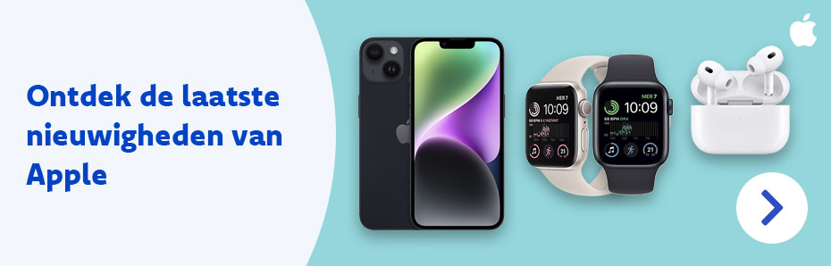 Ontdek de nieuwste Apple-artikelen zoals de iPhone 14, de Apple Watch SE en de AirPods Pro (2e generatie) nu bij DreamLand! Afspraak in je DreamLand-winkel en op dreamland.be!