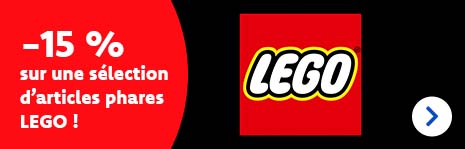 Profitez de 15 % de réduction sur une sélection d’articles phares LEGO. Trouvez vos préférés dans votre magasin DreamLand ou dans le webshop.