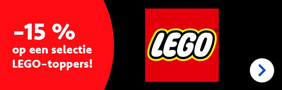 Profiteer nu van 15 % korting op een selectie LEGO-toppers. Vind je favorieten in je DreamLand-winkel of op de webshop.