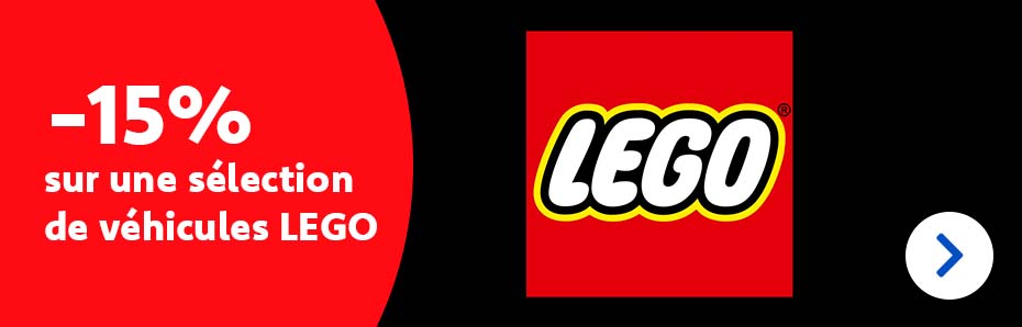 Profitez de 15 % de réduction sur une sélection de véhicules LEGO. Trouvez vos préférés dans votre magasin DreamLand ou dans le webshop.