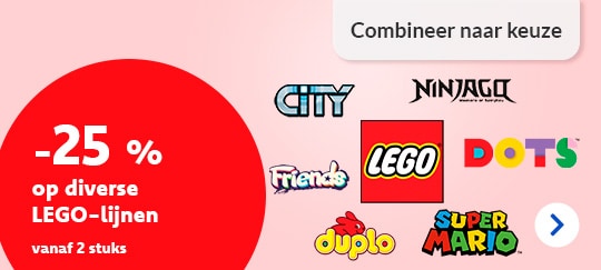 Paasactie: -25 % op een selectie LEGO bij aankoop vanaf 2 stuks