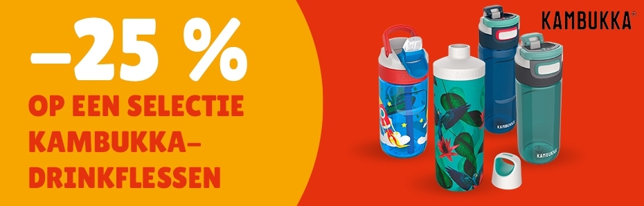 Nog t.e.m. 4/9/2021 profiteer je bij DreamLand van 25 % korting op een selectie drinkflessen van Kambukka.